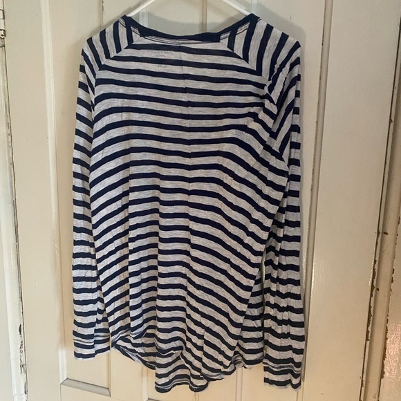 Joe fresh striped long sleeve tee white/navy - Picture 4 of 6